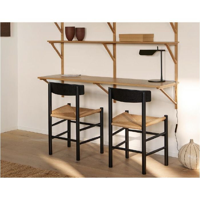 Fredericia(フレデリシア)/J39/Mogensen Chair(モーエンセンチェア)/ブラック/SH46.5/ビーチ材/ラッカー仕上げ/ナチュラルペーパーコード 【納期】ご注文後確認