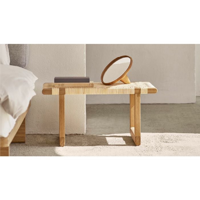 CARL HANSEN & SON(カールハンセン&サン)/BM0488S/コーヒーテーブル/オーク材/オイル仕上げ/籐張り(ラタン)/サイドテーブル【納期】ご注文後確認