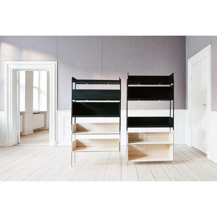 SKAGERAK(スカゲラック)/Vivlio Shelf(ビブリオ シェルフ)/モジュール シェルフ/木製棚/Large/オーク(ブラック) 【納期】ご注文後確認