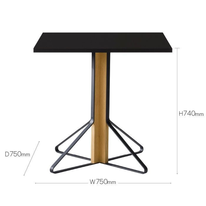 Artek(アルテック)/REB011/KAARI TABLE (カアリテーブル)/ブラックリノリウム/ブラックステインオーク脚【納期】ご注文後確認