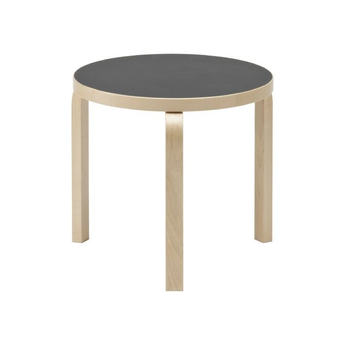 Artek(アルテック)/90D Table(90D テーブル)/ダイニングテーブル/バーチ材/ナチュラルラッカー仕上げ/天板 ブラックリノリウム【納期】ご注文後確認