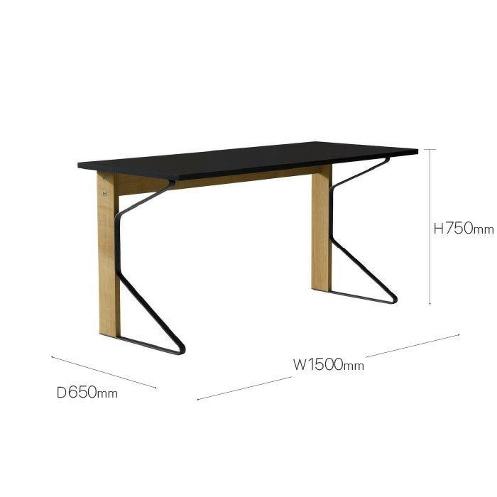Artek/REB005/Kaari Desk(カアリデスク)/オーク材/ナチュラルラッカー仕上げ/ブラックリノリウム 【納期】約3~4週間(メーカー欠品時を除く)