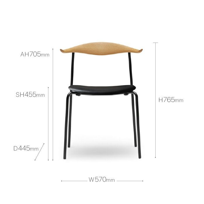 CARL HANSEN & SON(カールハンセン&サン)/CH88P/チェア/オーク材/オイル仕上げ/座面:レザー(Thor 301)/ブラック脚 【納期】約3~4週間(メーカー欠品時を除く)