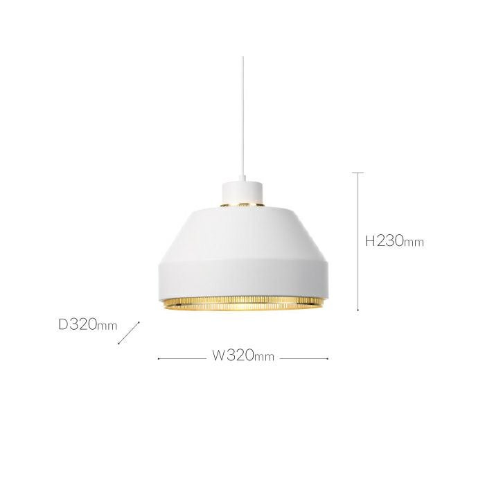 Artek(アルテック)/AMA500 Pendant Lamp(AMA500ペンダント)/ホワイト×ブラス 【納期】ご注文後確認