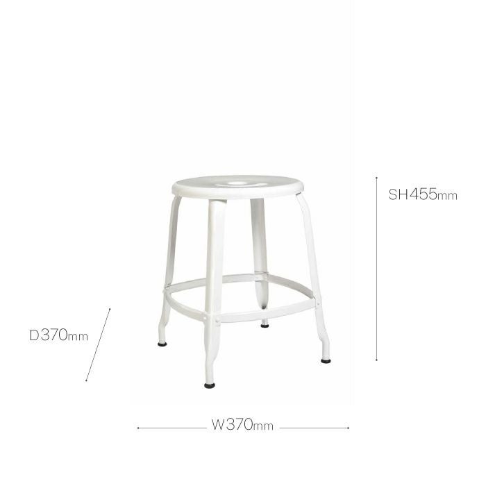 Chaises Nicolle(シェーズ・ニコル)/ニコル・チェア/ニコル H45 スツール/ホワイト/SH455 【納期】ご注文後確認