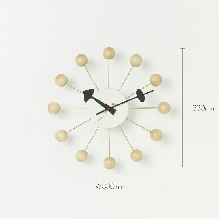Vitra(ヴィトラ)/Wall Clocks/Ball Clock/ボールクロック/ビーチ 【納期】約3~4週間(メーカー欠品時を除く)