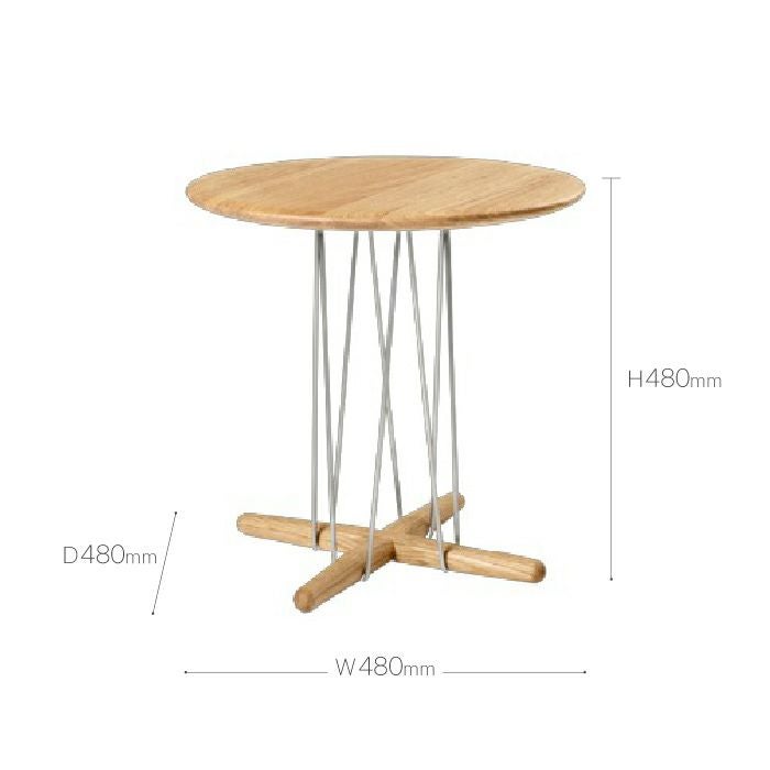 CARL HANSEN & SON(カールハンセン&サン)/E021/サイドテーブル/オーク材/オイル塗装/ステンレスレッグ 【納期】約3~4週間(メーカー欠品時を除く)