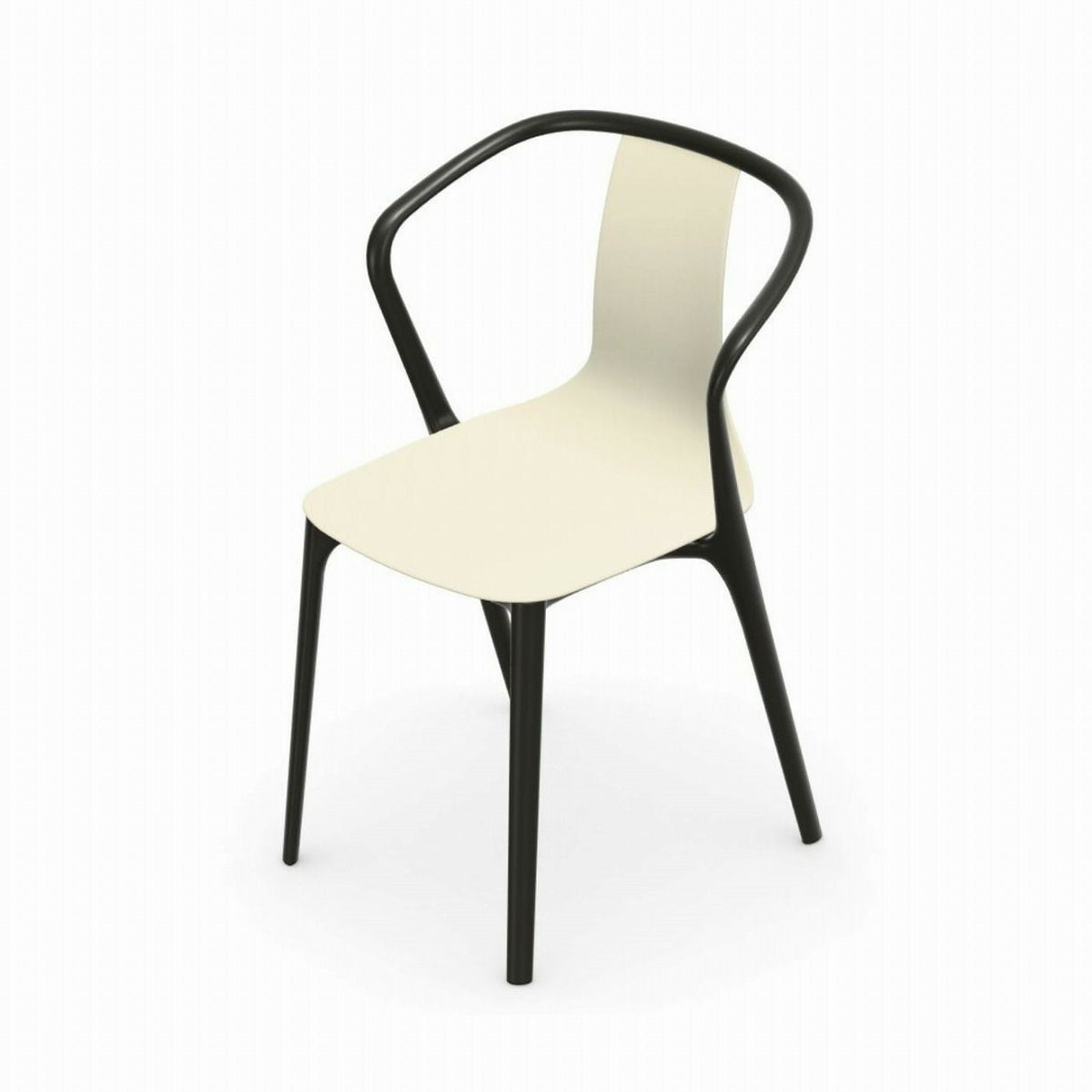 Vitra(ヴィトラ)/Belleville Armchair(ベルヴィル アームチェア プラスチックシェル)/plastic shell/cream(クリーム)【納期】約3~4週間(メーカー欠品時を除く)