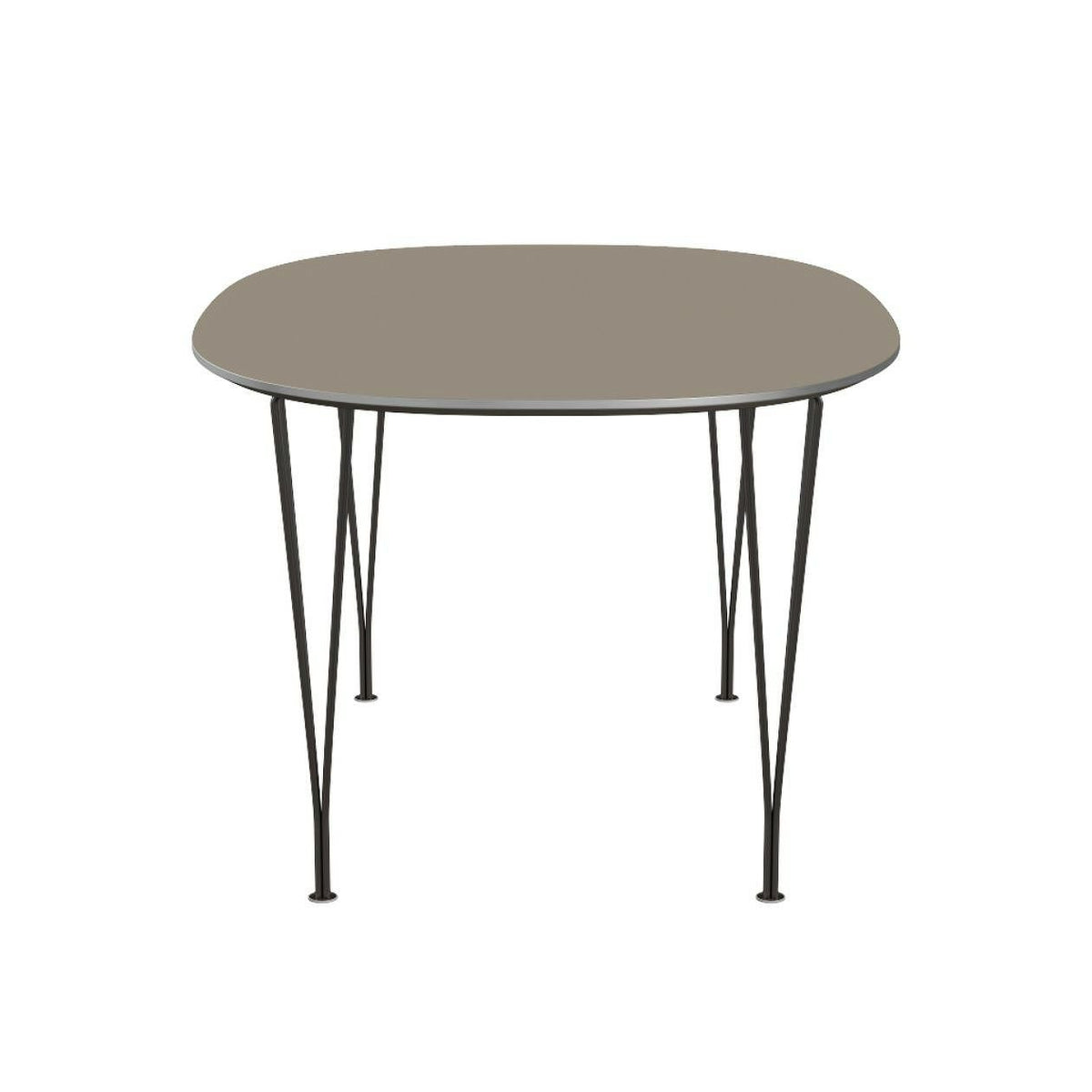FRITZ HANSEN(フリッツハンセン)/Super Elliptical table/スーパー楕円テーブル/B612/Fenixラミネート/ブラウンオッタワ/w1500/Steel / 仕上げスチール/ブラウンブロンズ粉体塗装【納期】約3~4週間(メーカー欠品時を除く)