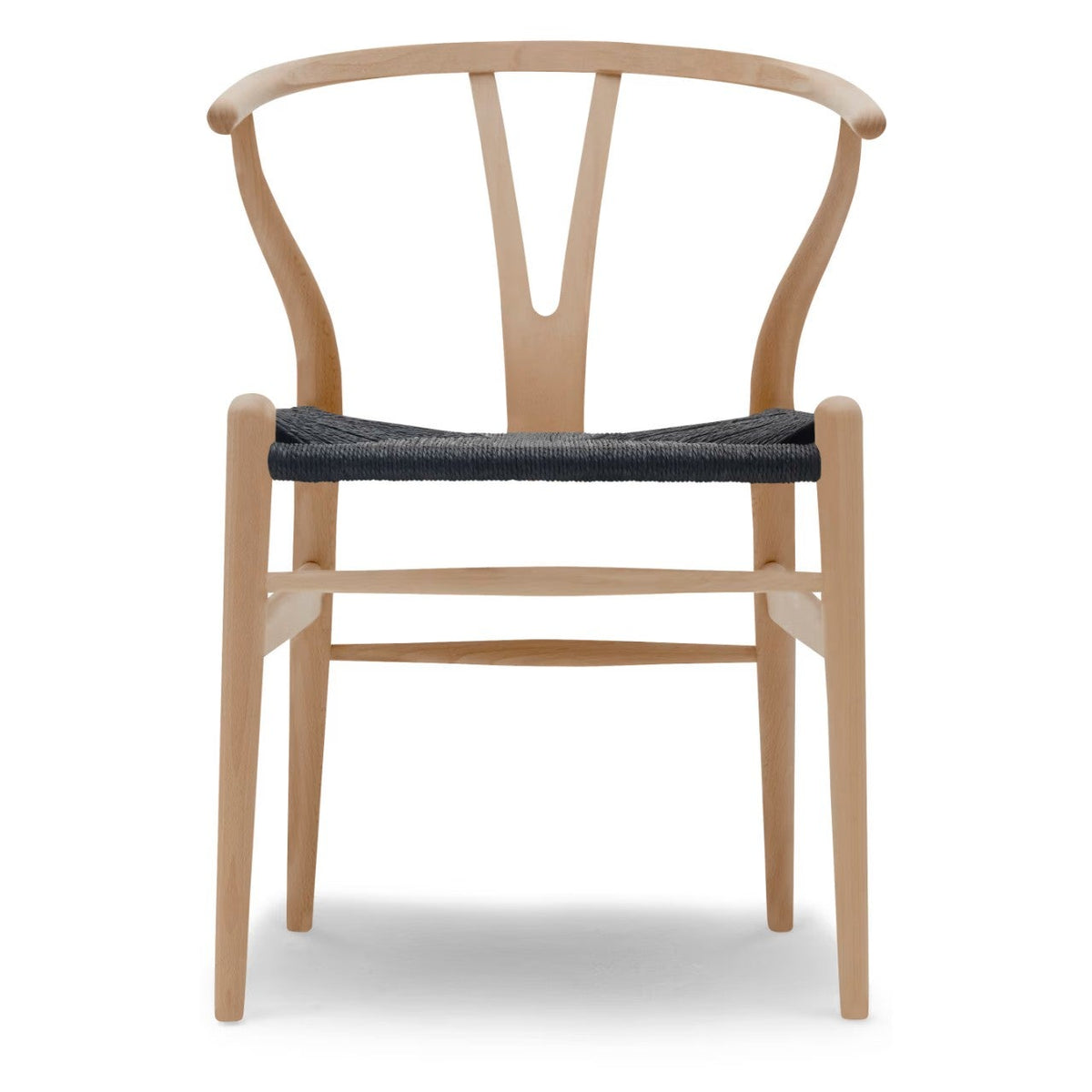 【カールハンセン別注Kvadratクッションプレゼント】CARL HANSEN & SON(カールハンセン&サン)/CH24/Yチェア(ワイチェア)/ビーチ材/オイル仕上げ/ブラックペーパーコード/SH43【納期】ご注文後確認 傷防止フェルト付