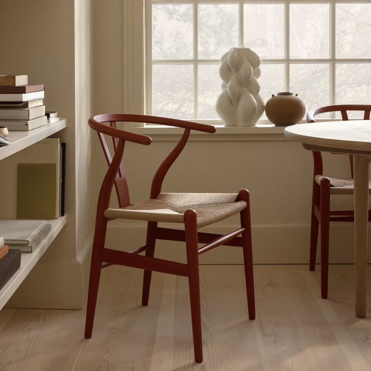 【カールハンセン別注Kvadratクッションプレゼント】CARL HANSEN & SON(カールハンセン&サン)/CH24/Yチェア(ワイチェア)/ビーチ材/SOFT by Ilse Crawford仕上げ/TERRACOTTA/ナチュラルペーパーコード/SH43【納期】ご注文後確認