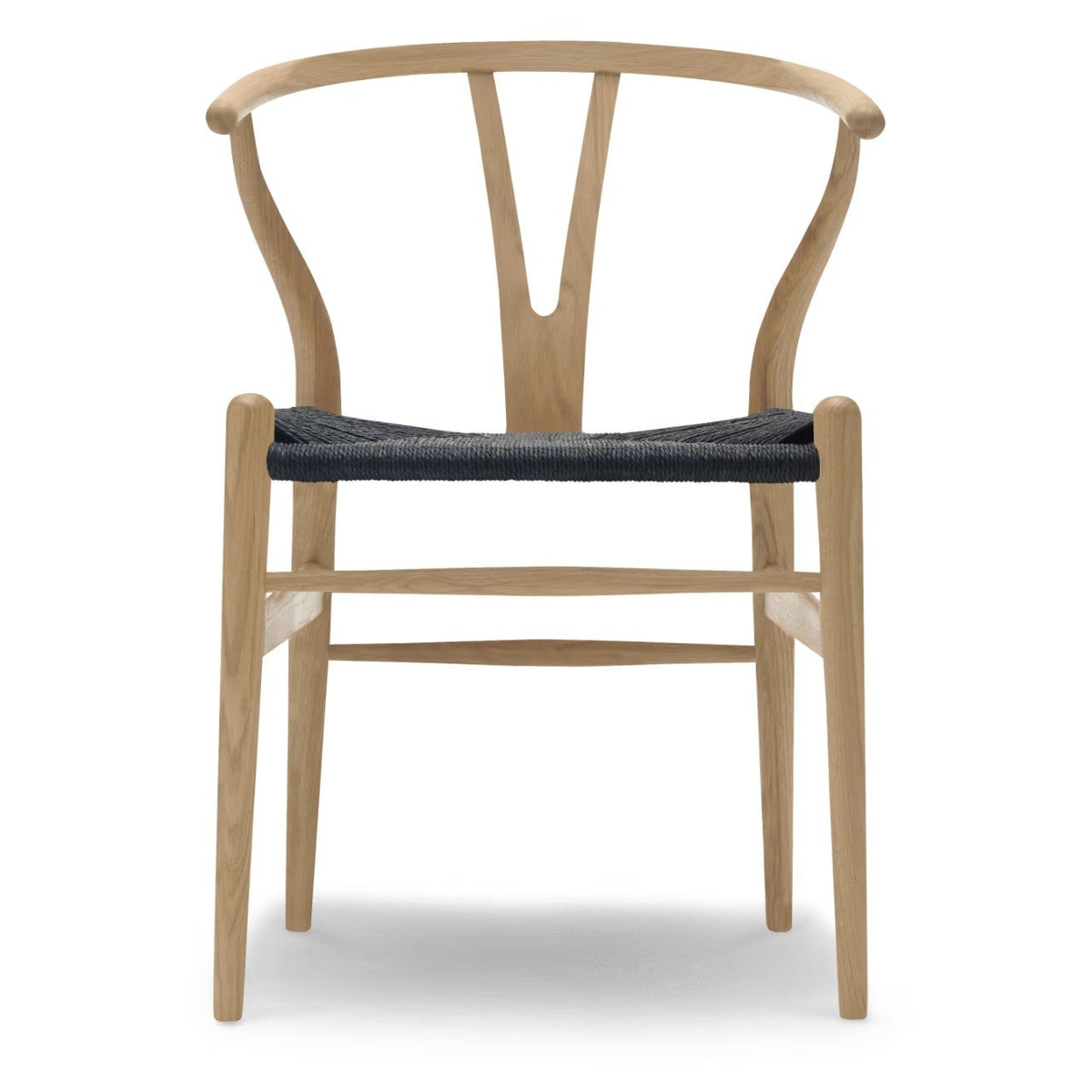 【カールハンセン別注Kvadratクッションプレゼント】CARL HANSEN & SON(カールハンセン&サン)/CH24/Yチェア(ワイチェア)/オーク材/ソープ仕上げ/ブラックペーパーコード/SH45【納期】ご注文後確認 傷防止フェルト付