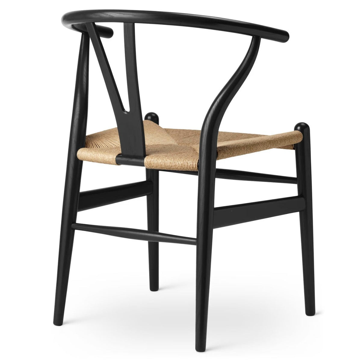 【カールハンセン別注Kvadratクッションプレゼント】CARL HANSEN & SON(カールハンセン&サン)/CH24/Yチェア(ワイチェア)/オーク材/BLACK塗装仕上げ/ナチュラルペーパーコード/SH45【納期】ご注文後確認 傷防止フェルト付