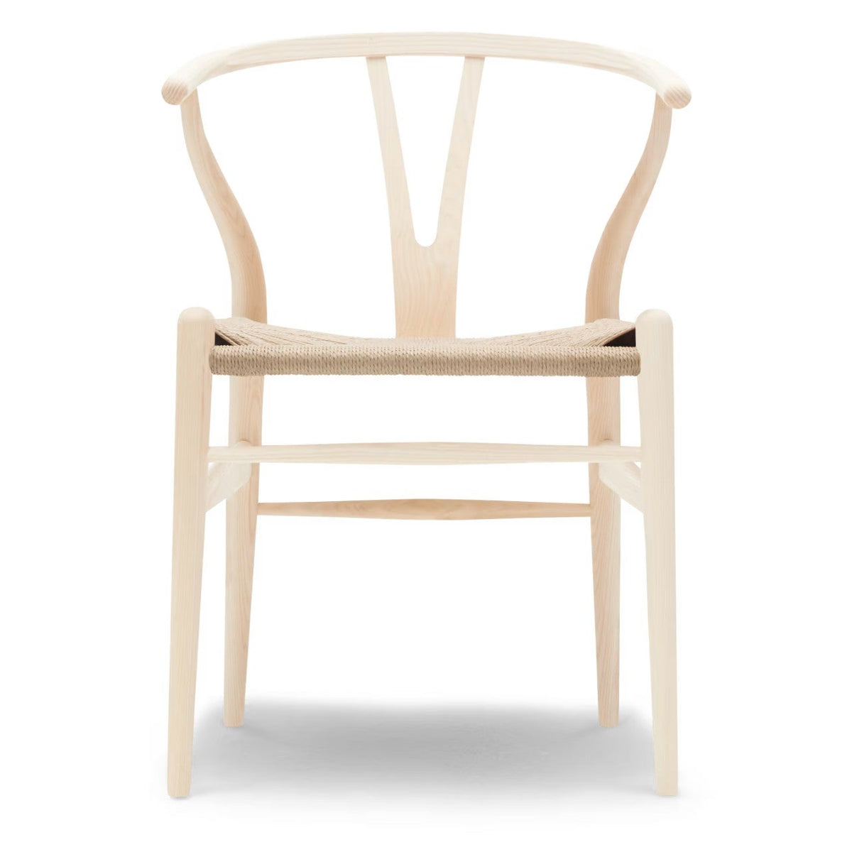 【カールハンセン別注Kvadratクッションプレゼント】CARL HANSEN & SON(カールハンセン&サン)/CH24/Yチェア(ワイチェア)/アッシュ材/ホワイトオイル仕上げ/ナチュラルペーパーコード/SH45【納期】ご注文後確認 傷防止フェルト付