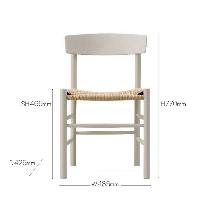 Fredericia（フレデリシア）/J39/Mogensen Chair（モーエンセンチェア）/ペブルグレー/SH46.5cm/Model 3239/ビーチ材/ラッカー仕上げ/ナチュラルペーパーコード【納期】ご注文後確認