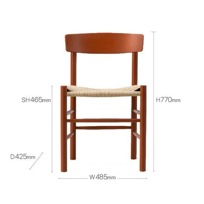 Fredericia（フレデリシア）/J39/Mogensen Chair（モーエンセンチェア）/ヘリテージレッド/SH46.5/ビーチ材/ラッカー仕上げ/ナチュラルペッパーコード 【納期】ご注文後確認