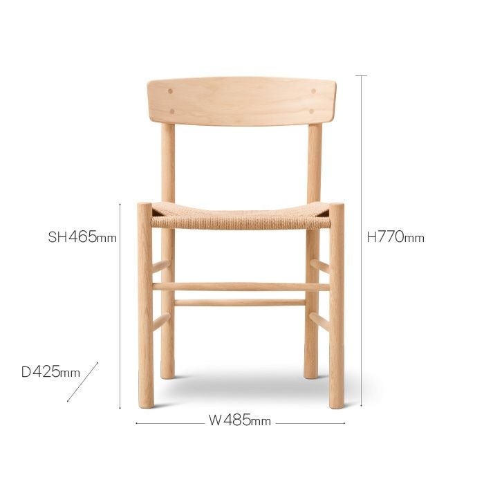 Fredericia（フレデリシア）/J39/Mogensen Chair（モーエンセンチェア）/オーク材/SH46.5/ライトオイル仕上げ 【納期】ご注文後確認