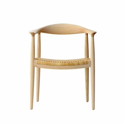 PP Mobler（PPモブラー）/PP501/Round Chair（ラウンドチェア）/オーク材/The Chair（ザ チェア）/ホワイトバイオイル仕上げ/Cane seat（籐張り） 【納期】ご注文後確認