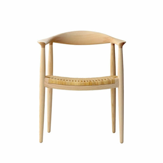 PP Mobler（PPモブラー）/PP501/Round Chair（ラウンドチェア）/オーク材/The Chair（ザ チェア）/ホワイトバイオイル仕上げ/Cane seat（籐張り） 【納期】ご注文後確認