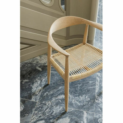 PP Mobler（PPモブラー）/PP501/Round Chair（ラウンドチェア）/オーク材/The Chair（ザ チェア）/ホワイトバイオイル仕上げ/Cane seat（籐張り） 【納期】ご注文後確認