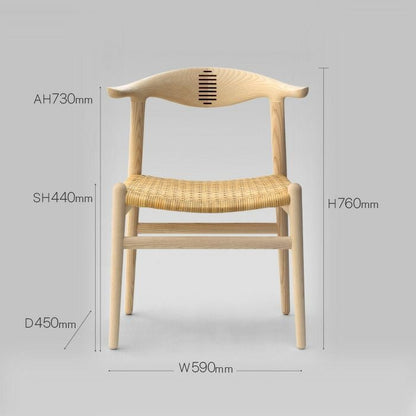 PP Mobler（PPモブラー）/PP505/Cow Horn Chair（カウホーンチェア）/アッシュ材/ソープ仕上げ/Cane seat（籐張り） 【納期】ご注文後確認
