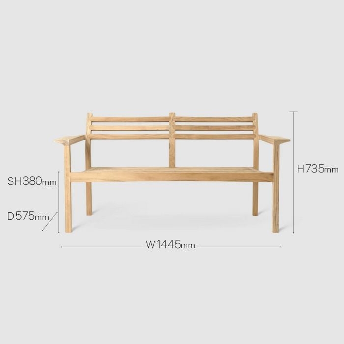 CARL HANSEN & SON（カールハンセン&サン）/AH701 Outdoor Lounge Sofa（AHアウトドアシリーズ）/ラウンジソファ/チーク材/無塗装 【納期】約3～4週間（メーカー欠品時を除く）