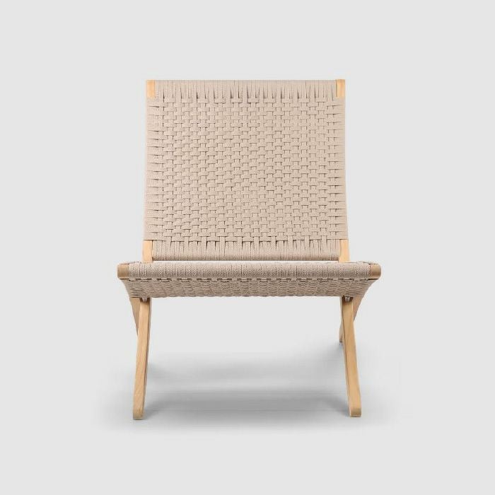 CARL HANSEN & SON（カールハンセン&サン）/MG501/キューバチェア/チーク材/無塗装/フラットロープ セサミ（Sesame 083）/屋外用ラウンジチェア【納期】2～3週間（メーカー欠品時除く）【納期】ご注文後確認
