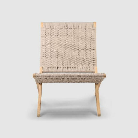 CARL HANSEN & SON（カールハンセン&サン）/MG501/キューバチェア/チーク材/無塗装/フラットロープ セサミ（Sesame 083）/屋外用ラウンジチェア【納期】2～3週間（メーカー欠品時除く）【納期】ご注文後確認
