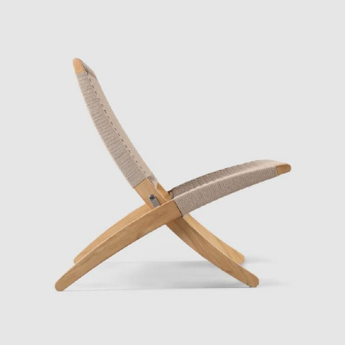 CARL HANSEN & SON（カールハンセン&サン）/MG501/キューバチェア/チーク材/無塗装/フラットロープ セサミ（Sesame 083）/屋外用ラウンジチェア【納期】2～3週間（メーカー欠品時除く）【納期】ご注文後確認