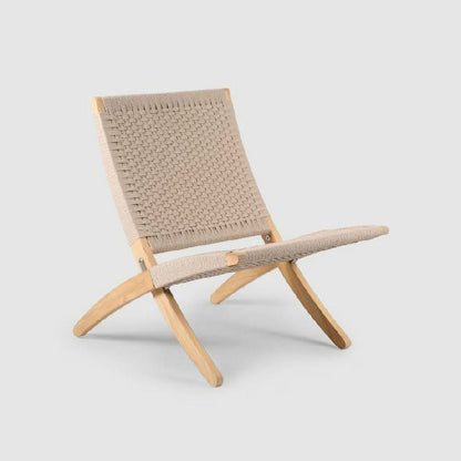 CARL HANSEN & SON（カールハンセン&サン）/MG501/キューバチェア/チーク材/無塗装/フラットロープ セサミ（Sesame 083）/屋外用ラウンジチェア【納期】2～3週間（メーカー欠品時除く）【納期】ご注文後確認