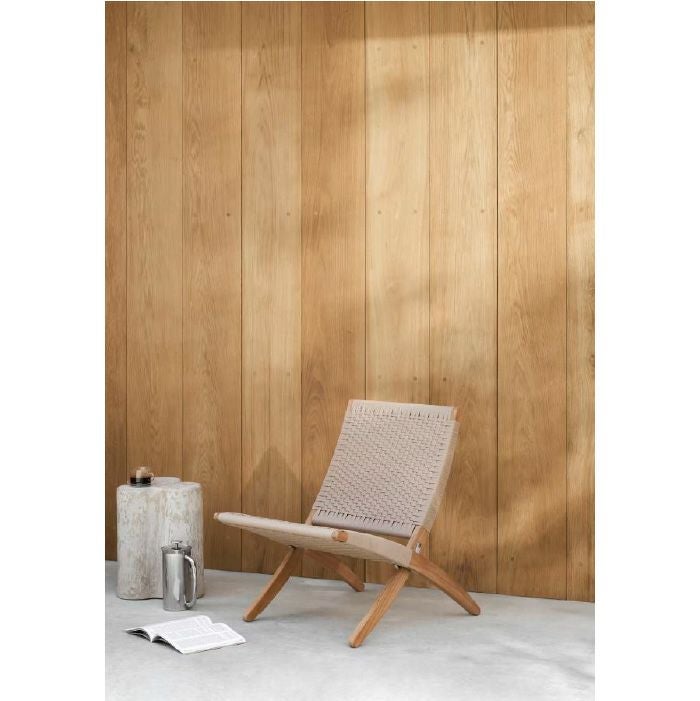 CARL HANSEN & SON（カールハンセン&サン）/MG501/キューバチェア/チーク材/無塗装/フラットロープ セサミ（Sesame 083）/屋外用ラウンジチェア【納期】2～3週間（メーカー欠品時除く）【納期】ご注文後確認