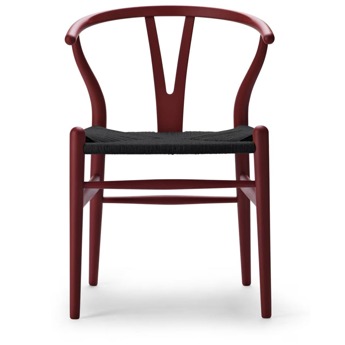 【カールハンセン別注Kvadratクッションプレゼント】CARL HANSEN & SON（カールハンセン&サン）/CH24/Yチェア（ワイチェア）/ビーチ材/SOFT/RED BROWN（レッドブラウン）/ブラックペーパーコード/SH43【納期】ご注文後確認
