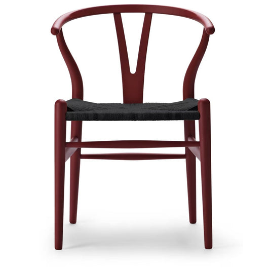 【カールハンセン別注Kvadratクッションプレゼント】CARL HANSEN & SON（カールハンセン&サン）/CH24/Yチェア（ワイチェア）/ビーチ材/SOFT/RED BROWN（レッドブラウン）/ブラックペーパーコード/SH43【納期】ご注文後確認