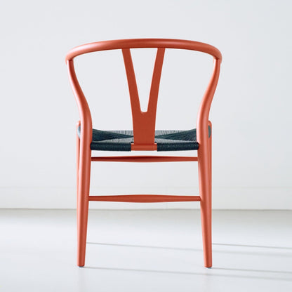 【カールハンセン別注Kvadratクッションプレゼント】CARL HANSEN & SON（カールハンセン&サン）/CH24/Yチェア（ワイチェア）/ビーチ材/SOFT/RED BROWN（レッドブラウン）/ブラックペーパーコード/SH43【納期】ご注文後確認