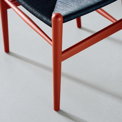 【カールハンセン別注Kvadratクッションプレゼント】CARL HANSEN & SON（カールハンセン&サン）/CH24/Yチェア（ワイチェア）/ビーチ材/SOFT/RED BROWN（レッドブラウン）/ブラックペーパーコード/SH43【納期】ご注文後確認