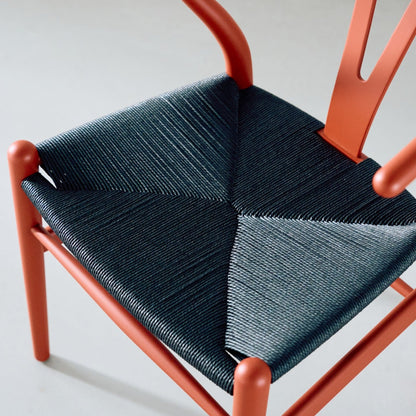 【カールハンセン別注Kvadratクッションプレゼント】CARL HANSEN & SON（カールハンセン&サン）/CH24/Yチェア（ワイチェア）/ビーチ材/SOFT/RED BROWN（レッドブラウン）/ブラックペーパーコード/SH43【納期】ご注文後確認