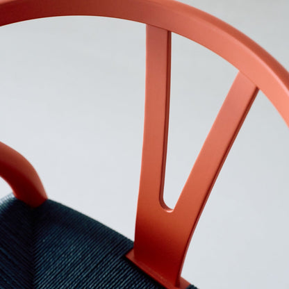 【カールハンセン別注Kvadratクッションプレゼント】CARL HANSEN & SON（カールハンセン&サン）/CH24/Yチェア（ワイチェア）/ビーチ材/SOFT/RED BROWN（レッドブラウン）/ブラックペーパーコード/SH43【納期】ご注文後確認
