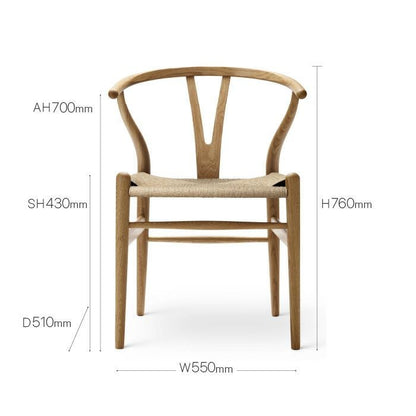 【カールハンセン別注Kvadratクッションプレゼント】CARL HANSEN & SON（カールハンセン&サン）/CH24/Yチェア（ワイチェア）/オーク材/オイル仕上げ/ナチュラルペーパーコード/SH43 傷防止フェルト付