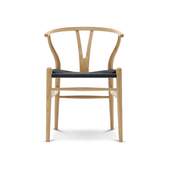 【カールハンセン別注Kvadratクッションプレゼント】CARL HANSEN & SON（カールハンセン&サン）/CH24/Yチェア（ワイチェア）/オーク材/オイル仕上げ/ブラックペーパーコード/SH45 お取り寄せ【納期】ご注文後確認 傷防止フェルト付