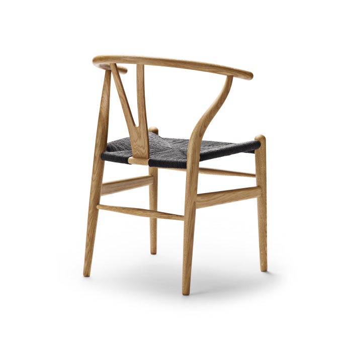 【カールハンセン別注Kvadratクッションプレゼント】CARL HANSEN & SON（カールハンセン&サン）/CH24/Yチェア（ワイチェア）/オーク材/オイル仕上げ/ブラックペーパーコード/SH45 お取り寄せ【納期】ご注文後確認 傷防止フェルト付