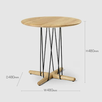 CARL HANSEN & SON（カールハンセン&サン）/E021/EMBRACE LOUNGE TABLE（エンブレイスラウンジテーブル）/オーク材/オイル仕上げ/ブラック脚/直径48cm/サイドテーブル 【納期】約3～4週間（メーカー欠品時を除く）