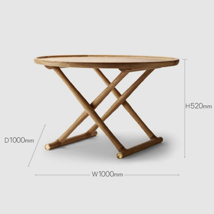 CARL HANSEN & SON（カールハンセン&サン）/ML10097/Egyptian Table（エジプシャン テーブル）/オーク材/ホワイトオイル仕上げ/直径100cm【納期】ご注文後確認