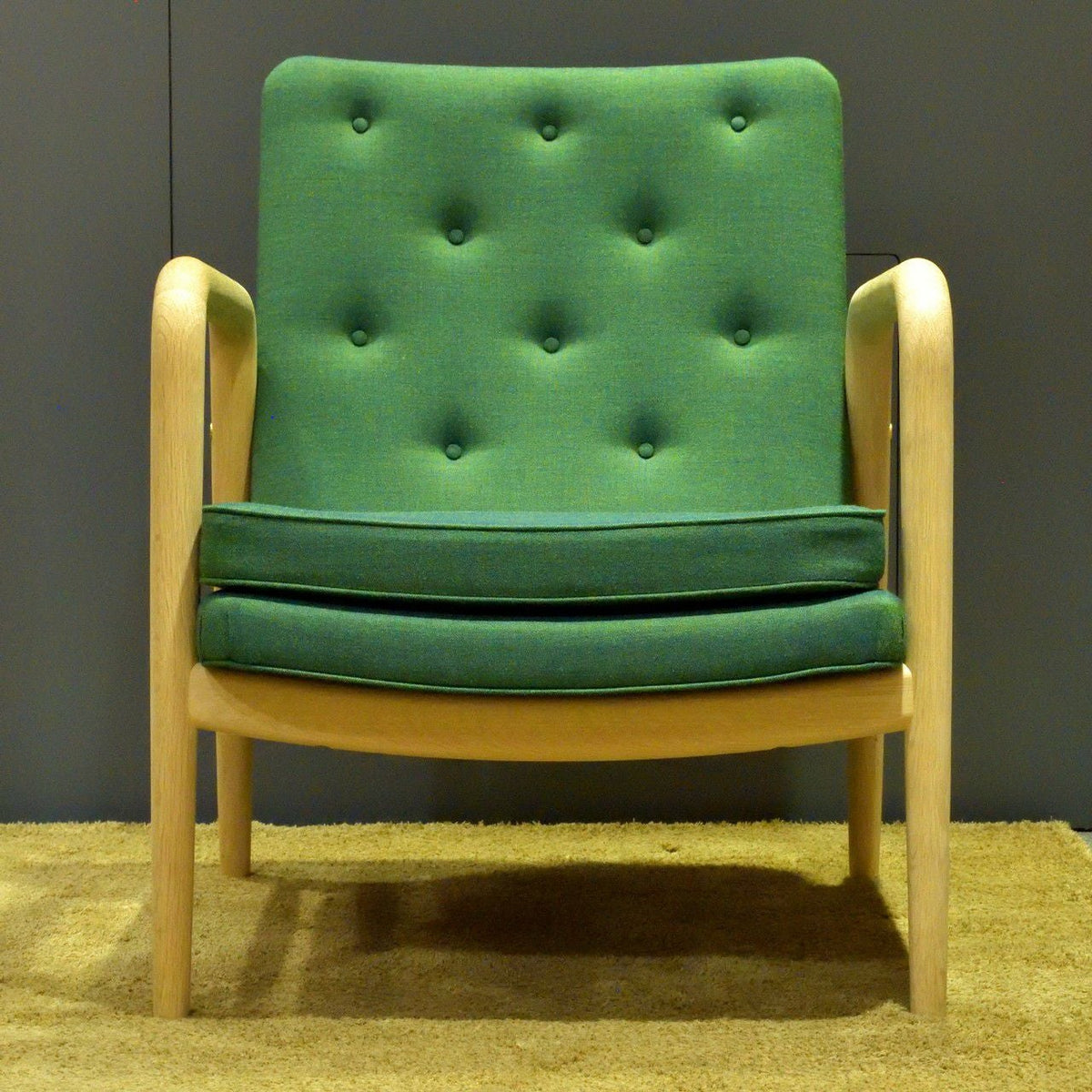 【店頭在庫品】CARL HANSEN & SON（カールハンセン&サン）/VLA76/FOYER SERIES（ホイエ シリーズ）/ラウンジチェア/オーク材/ソープ仕上げ/fabric group1/Rimix 982（リミックス）