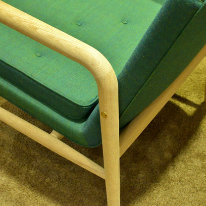 【店頭在庫品】CARL HANSEN & SON（カールハンセン&サン）/VLA76/FOYER SERIES（ホイエ シリーズ）/ラウンジチェア/オーク材/ソープ仕上げ/fabric group1/Rimix 982（リミックス）