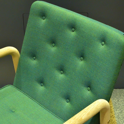 【店頭在庫品】CARL HANSEN & SON（カールハンセン&サン）/VLA76/FOYER SERIES（ホイエ シリーズ）/ラウンジチェア/オーク材/ソープ仕上げ/fabric group1/Rimix 982（リミックス）