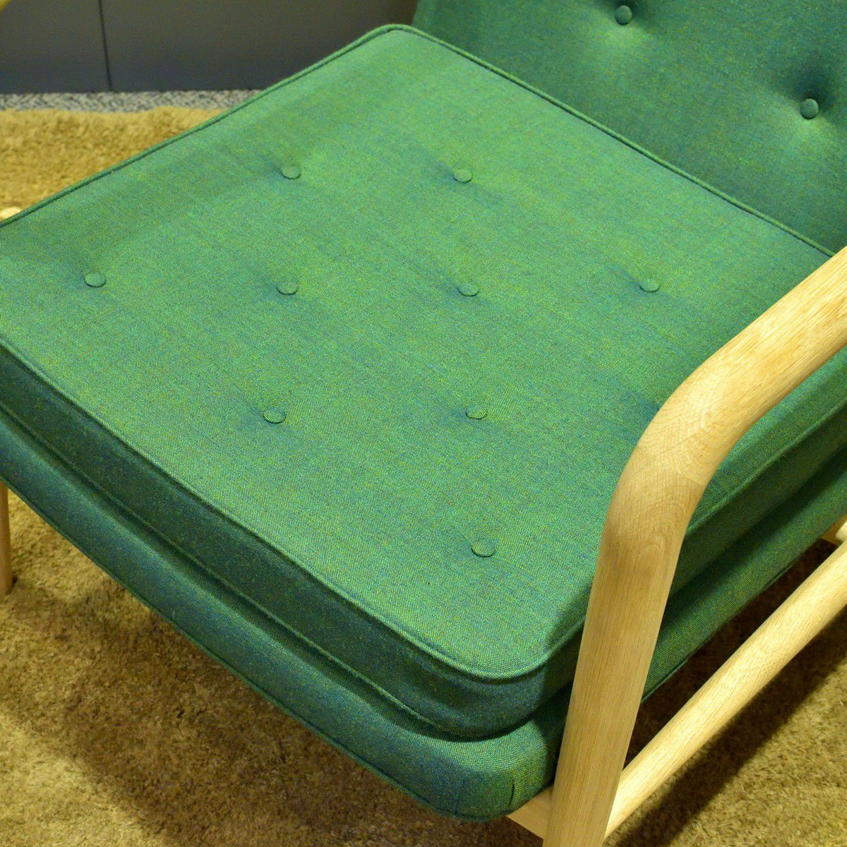 【店頭在庫品】CARL HANSEN & SON（カールハンセン&サン）/VLA76/FOYER SERIES（ホイエ シリーズ）/ラウンジチェア/オーク材/ソープ仕上げ/fabric group1/Rimix 982（リミックス）