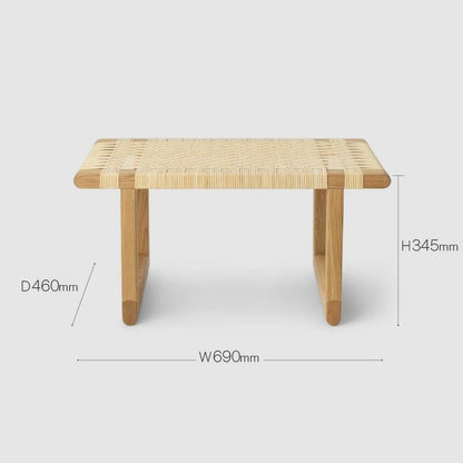 CARL HANSEN & SON（カールハンセン&サン）/BM0488S/コーヒーテーブル/オーク材/オイル仕上げ/籐張り（ラタン）/サイドテーブル【納期】ご注文後確認