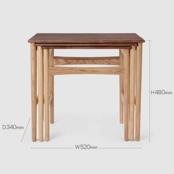 CARL HANSEN & SON（カールハンセン&サン）/CH004/NESTING TABLES（ネスティングテーブル）/ウォルナット材/オーク材/オイル仕上げ/ネストテーブル 【納期】ご注文後確認