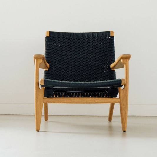 【店頭在庫品】CARL HANSEN & SON（カールハンセン&サン）/CH25/ラウンジチェア/オーク材/ホワイトオイル仕上げ/ブラックペーパーコード