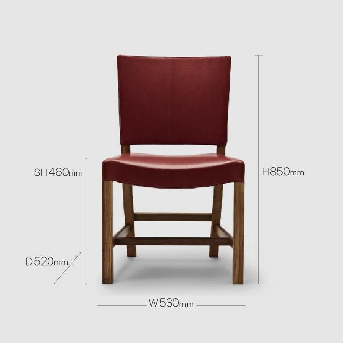 CARL HANSEN & SON（カールハンセン&サン）/KK47510/THE RED CHAIR MEDIUM/ウォルナット材/オイル仕上げ/Leather group C/Sif 92 【納期】ご注文後確認